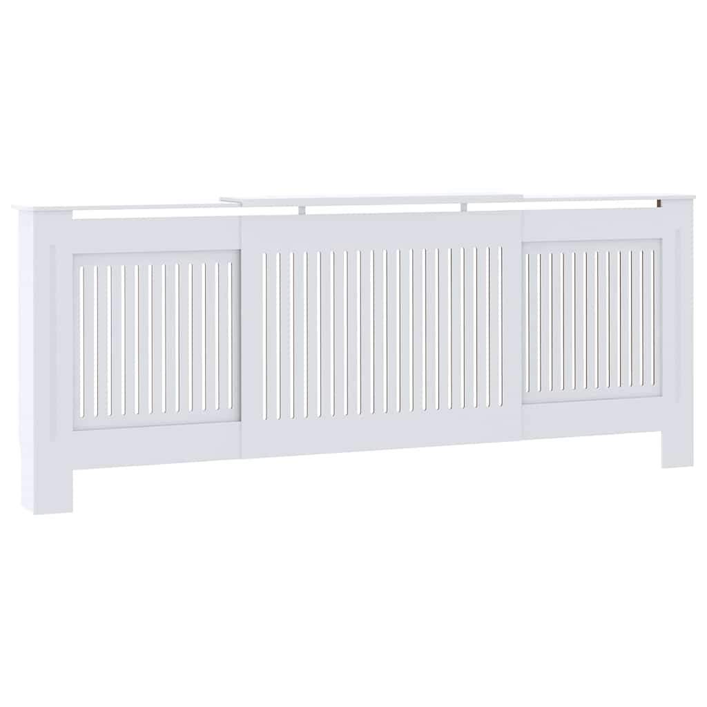 Kryt Radiátoru 2 Pcs Bílá 205 X 20,5 X 81,5 Cm Kompozitní Dřevo