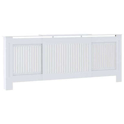 Kryt Radiátoru 2 Pcs Bílá 205 X 20,5 X 81,5 Cm Kompozitní Dřevo