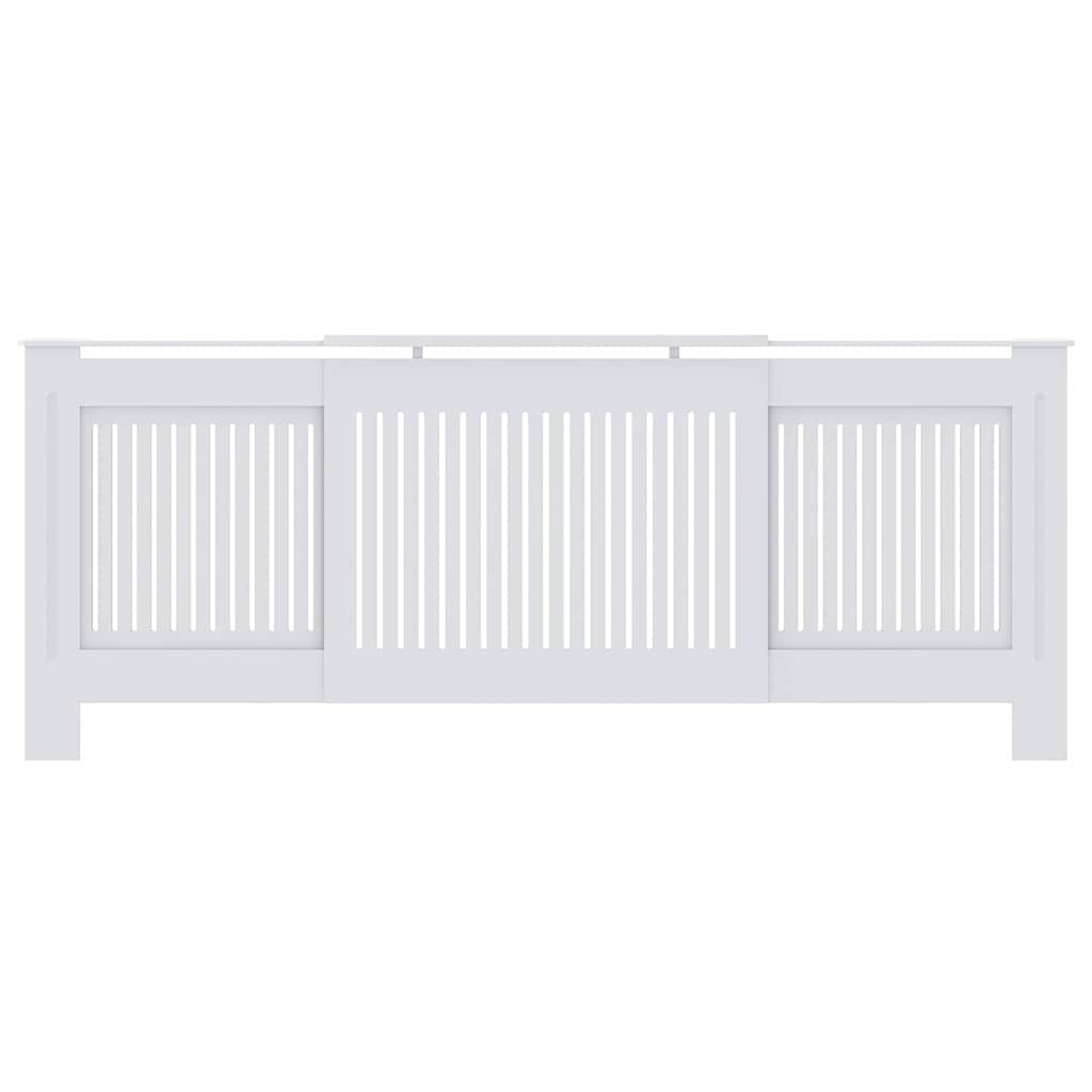 Kryt Radiátoru 2 Pcs Bílá 205 X 20,5 X 81,5 Cm Kompozitní Dřevo