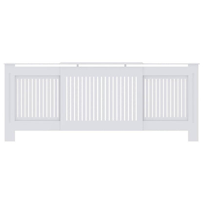 Kryt Radiátoru 2 Pcs Bílá 205 X 20,5 X 81,5 Cm Kompozitní Dřevo