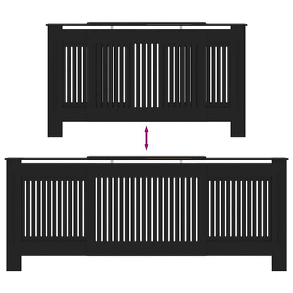 Kryt Radiátoru 2 Pcs Černá 205 X 20,5 X 81,5 Cm