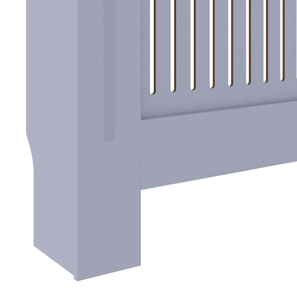 Kryt Radiátoru 2 Pcs Šedá 205 X 20,5 X 81,5 Cm Kompozitní Dřevo