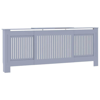 Kryt Radiátoru 2 Pcs Šedá 205 X 20,5 X 81,5 Cm Kompozitní Dřevo