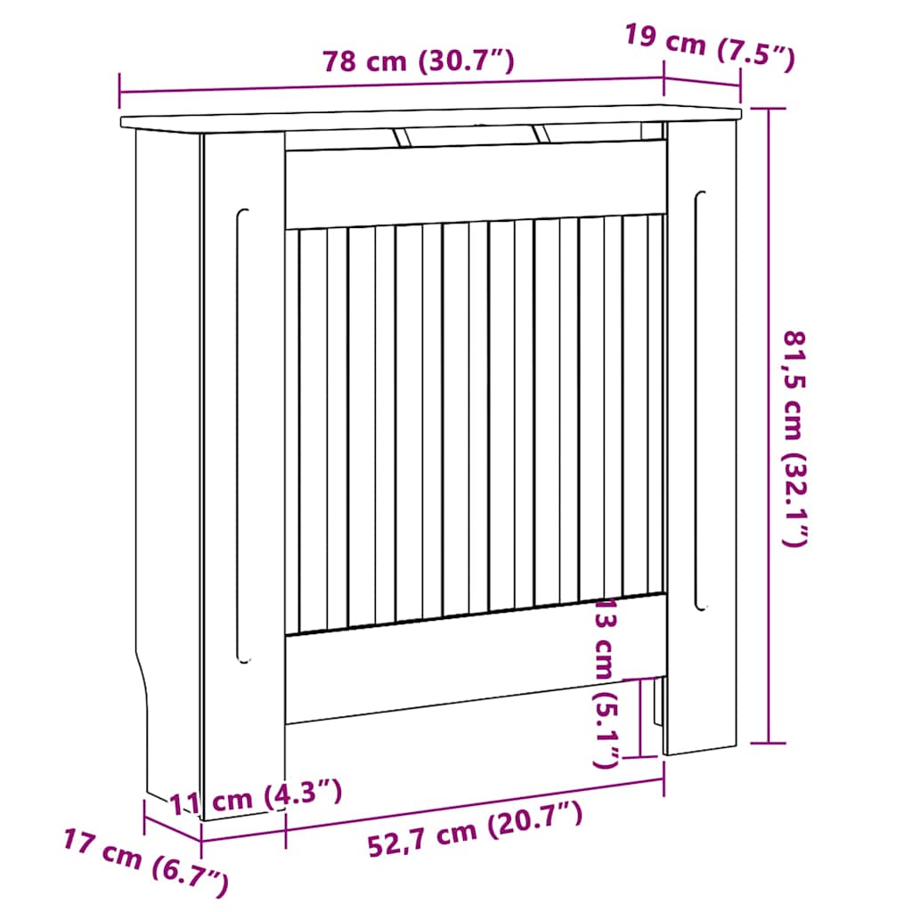 Kryt Radiátoru 2 Pcs Bílá 78 X 19 X 81,5 Cm Kompozitní Dřevo