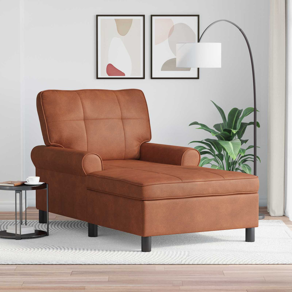 Chaise Lounge Umělá Kůže 91 X 157 X 91 Cm