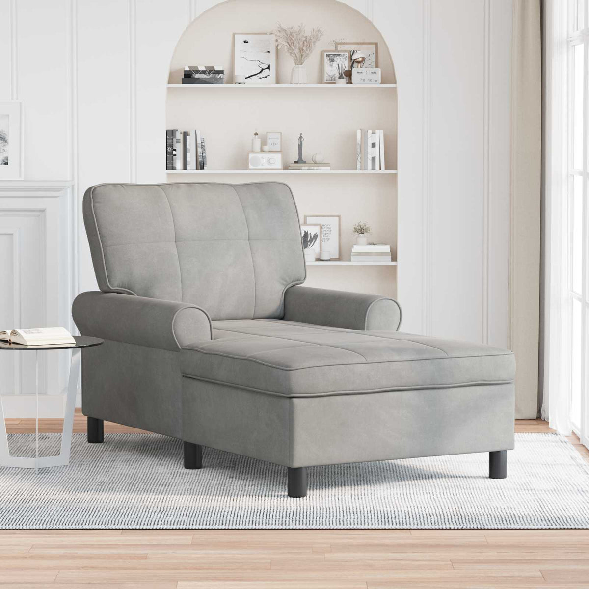 Chaise Lounge S Polštářem 91 X 157 X 91 Cm Samet
