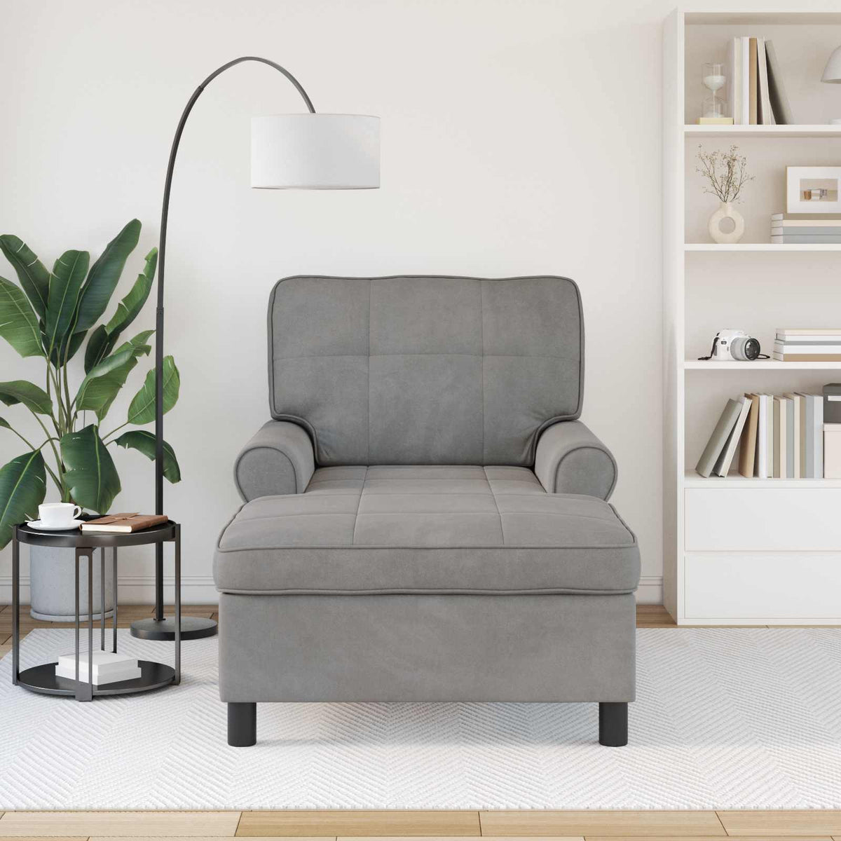 Chaise Lounge S Polštářem 91 X 157 X 91 Cm Samet