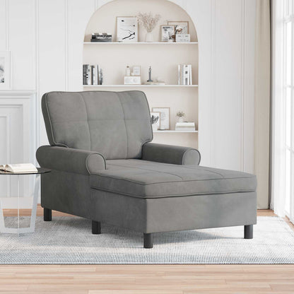 Chaise Lounge S Polštářem 91 X 157 X 91 Cm Samet