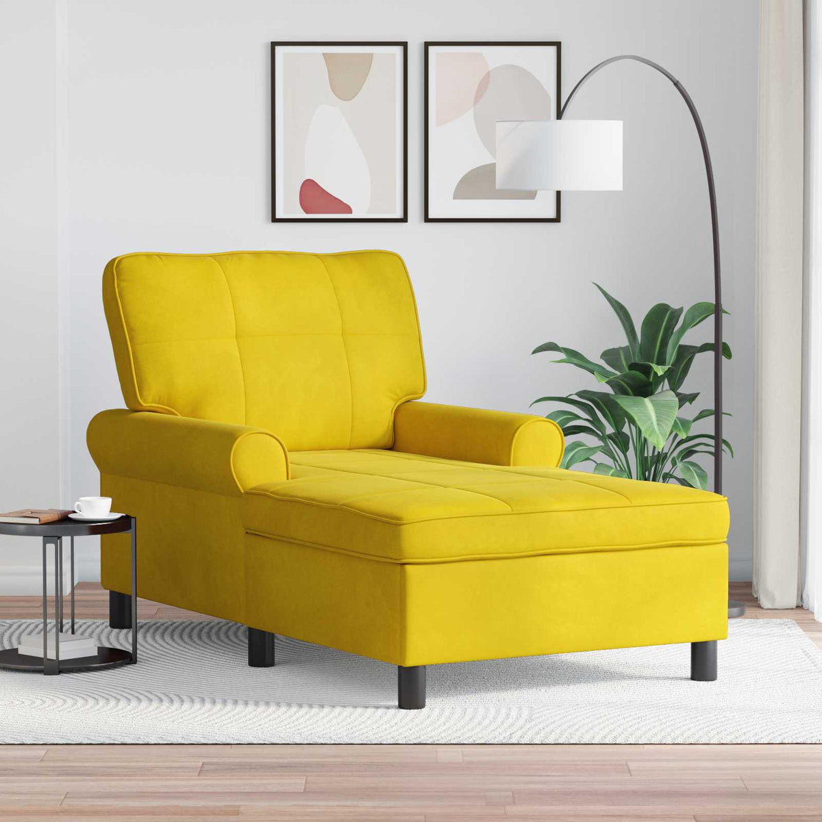 Chaise Lounge S Polštářem 91 X 157 X 91 Cm Samet