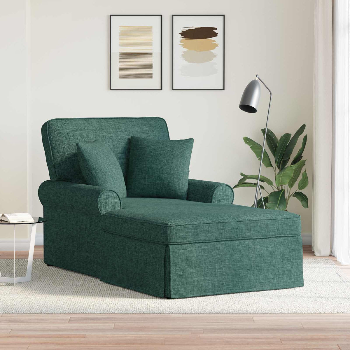 Lounge Chaise S Volánem 3 Ks Textil