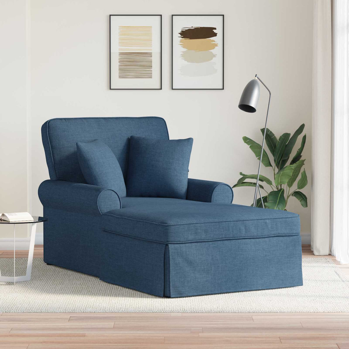 Lounge Chaise S Volánem 3 Ks Textil