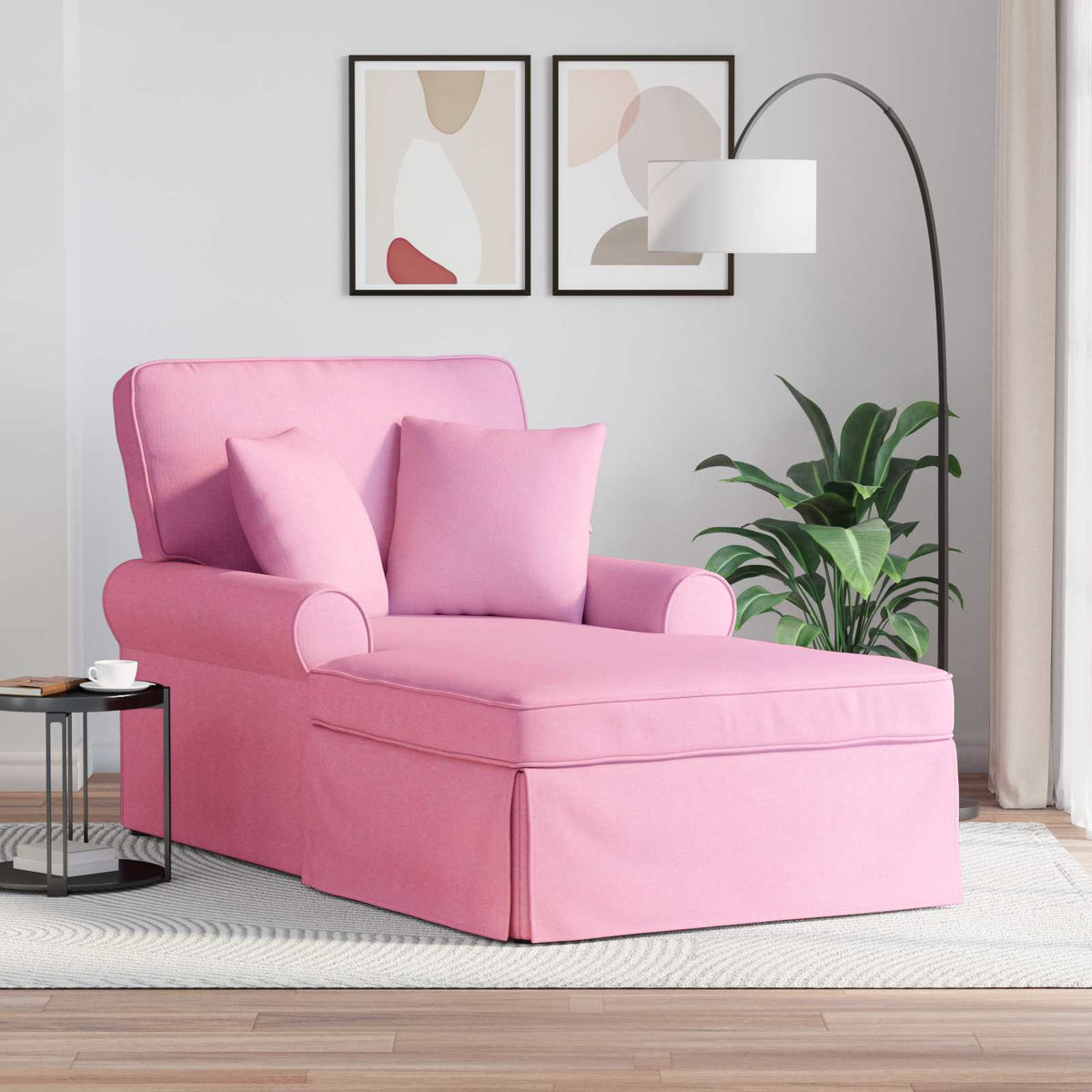 Lounge Chaise S Volánem 3 Ks Textil