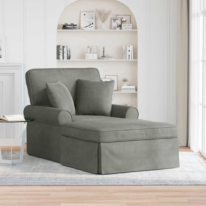 Lounge Chaise S Volánem 3 Ks Žebrovaná Látka