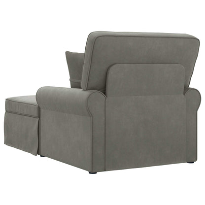 Lounge Chaise S Volánem 3 Ks Žebrovaná Látka