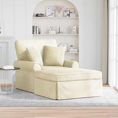Lounge Chaise S Volánem 3 Ks Žebrovaná Látka