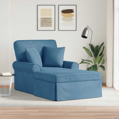Lounge Chaise S Volánem 3 Ks Žebrovaná Látka