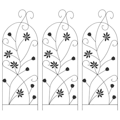 Zahradní Plot 3 Ks 112 X 39,5 Cm Ocel
