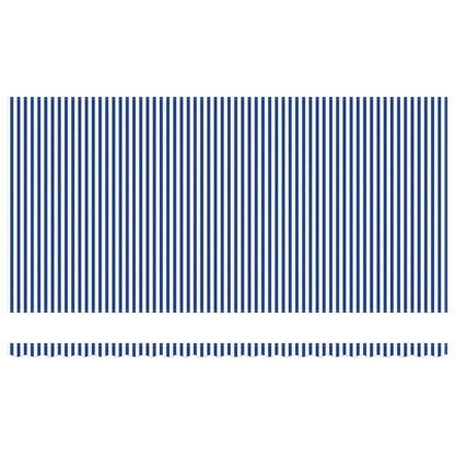 Stahovací Markýza Modrá A Bílá 600 × 300 Cm Polyester A Hliník