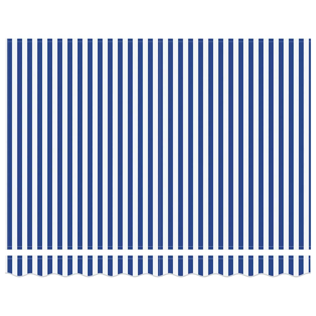 Stahovací Markýza Modrá A Bílá 350 X 250 Cm Polyester A Hliník