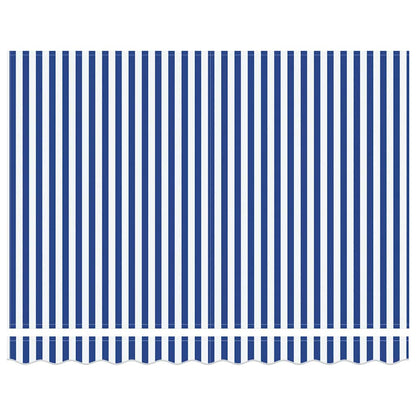 Stahovací Markýza Modrá A Bílá 350 X 250 Cm Polyester A Hliník