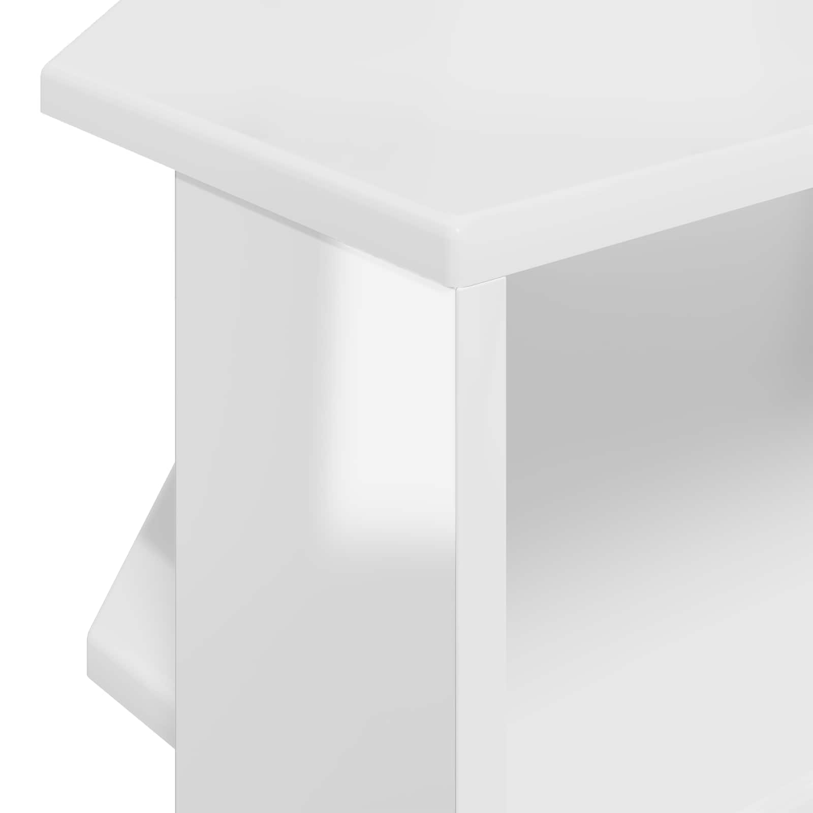 Rohováskříňnatv 102X40,5X45Cm Vysoce Lesklá Bílá