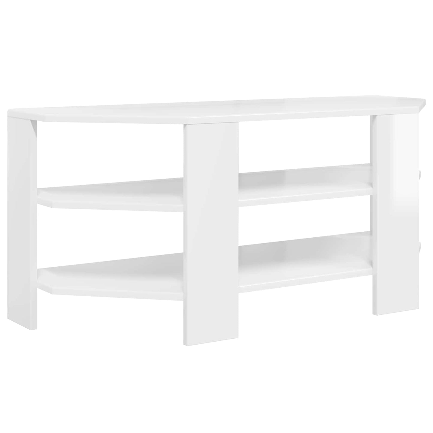 Rohováskříňnatv 102X40,5X45Cm Vysoce Lesklá Bílá