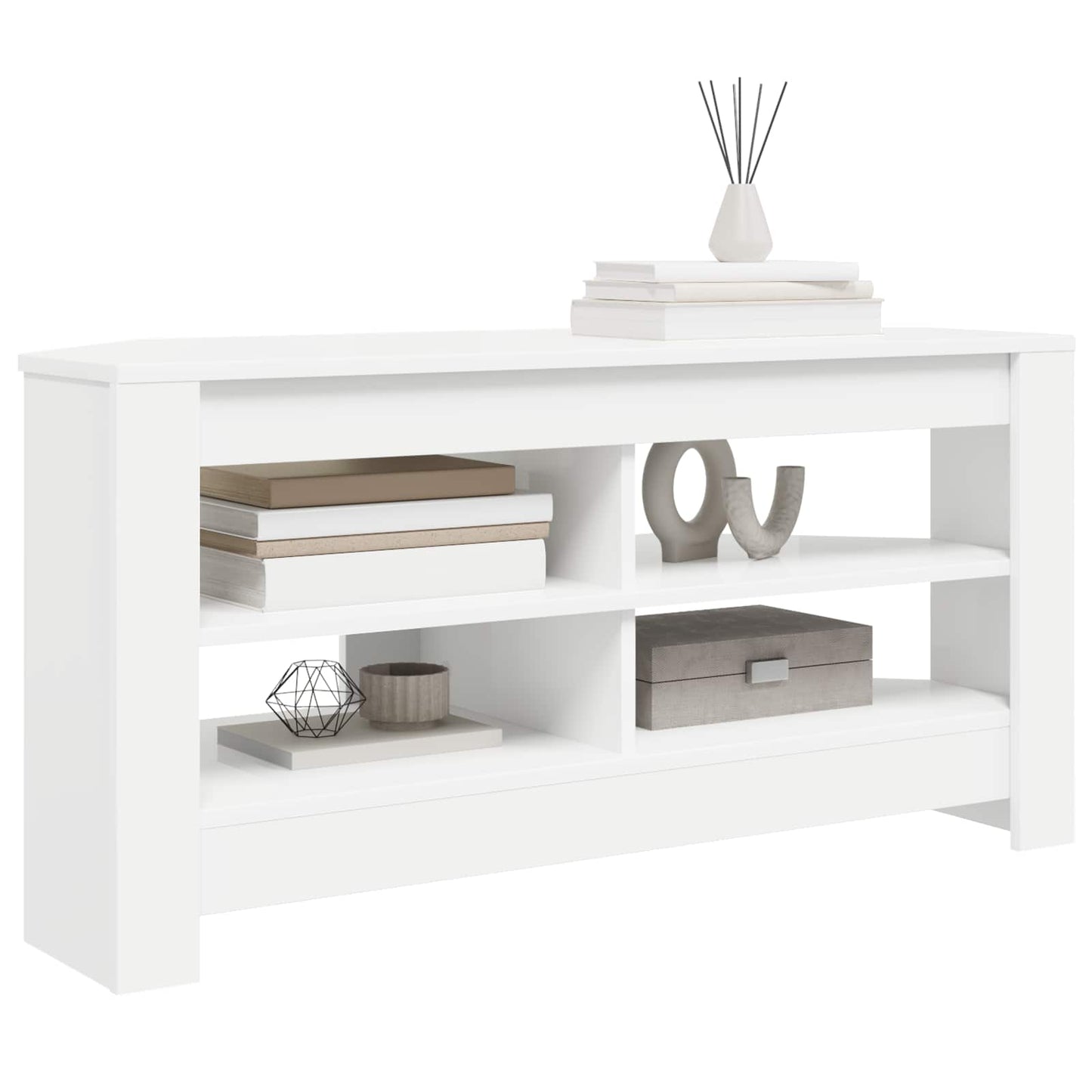 Rohováskříňnatv 102 X 40,5 X 45 Cm Bílá Kompozitní Dřevo
