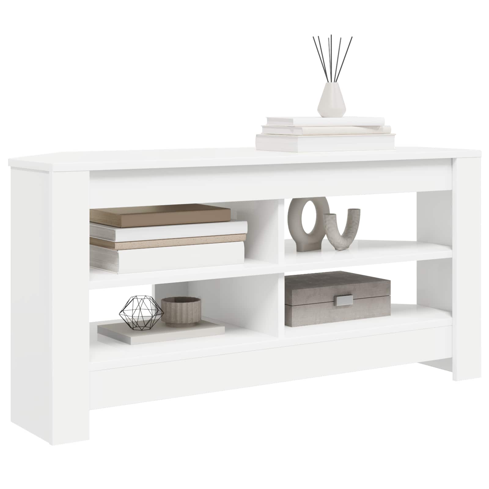 Rohováskříňnatv 102 X 40,5 X 45 Cm Bílá Kompozitní Dřevo