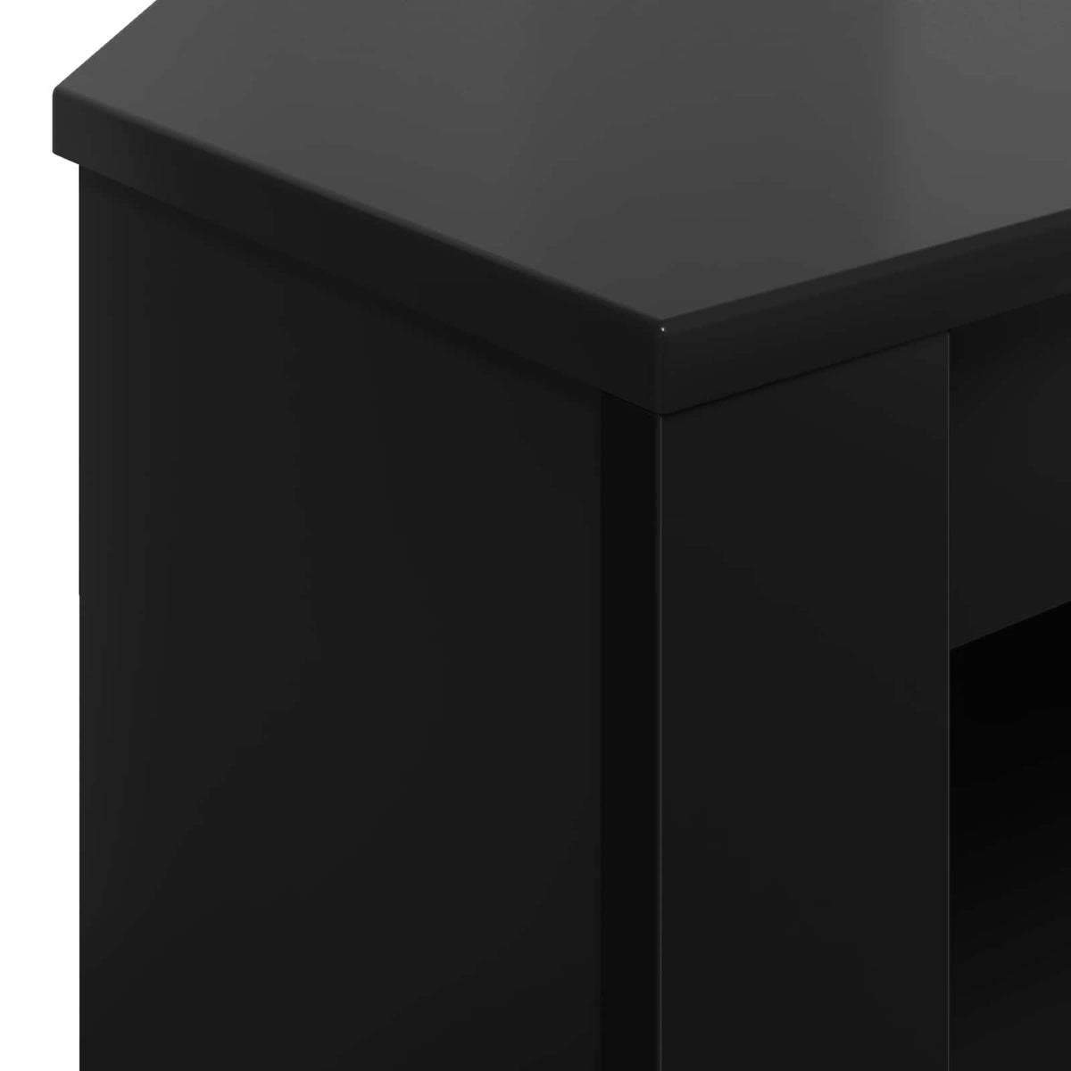 Rohováskříňnatv 102 X 40,5 X 45 Cm Černá Kompozitní Dřevo
