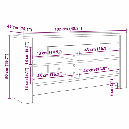 Rohováskříňnatv 102 X 40,5 X 45 Cm Sonoma Dub Kompozitní Dřevo