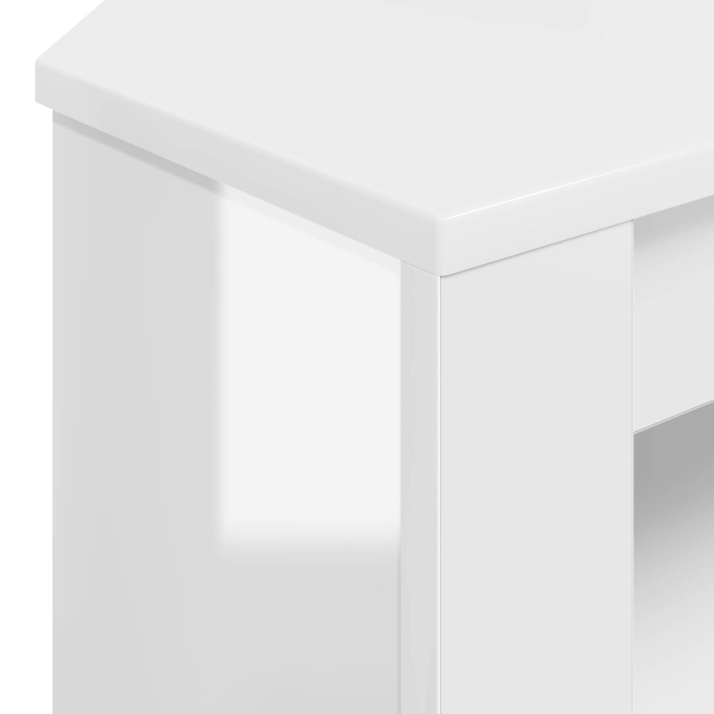 Rohováskříňnatv 102 X 40,5 X 45 Cm Vysoce Lesklá Bílá