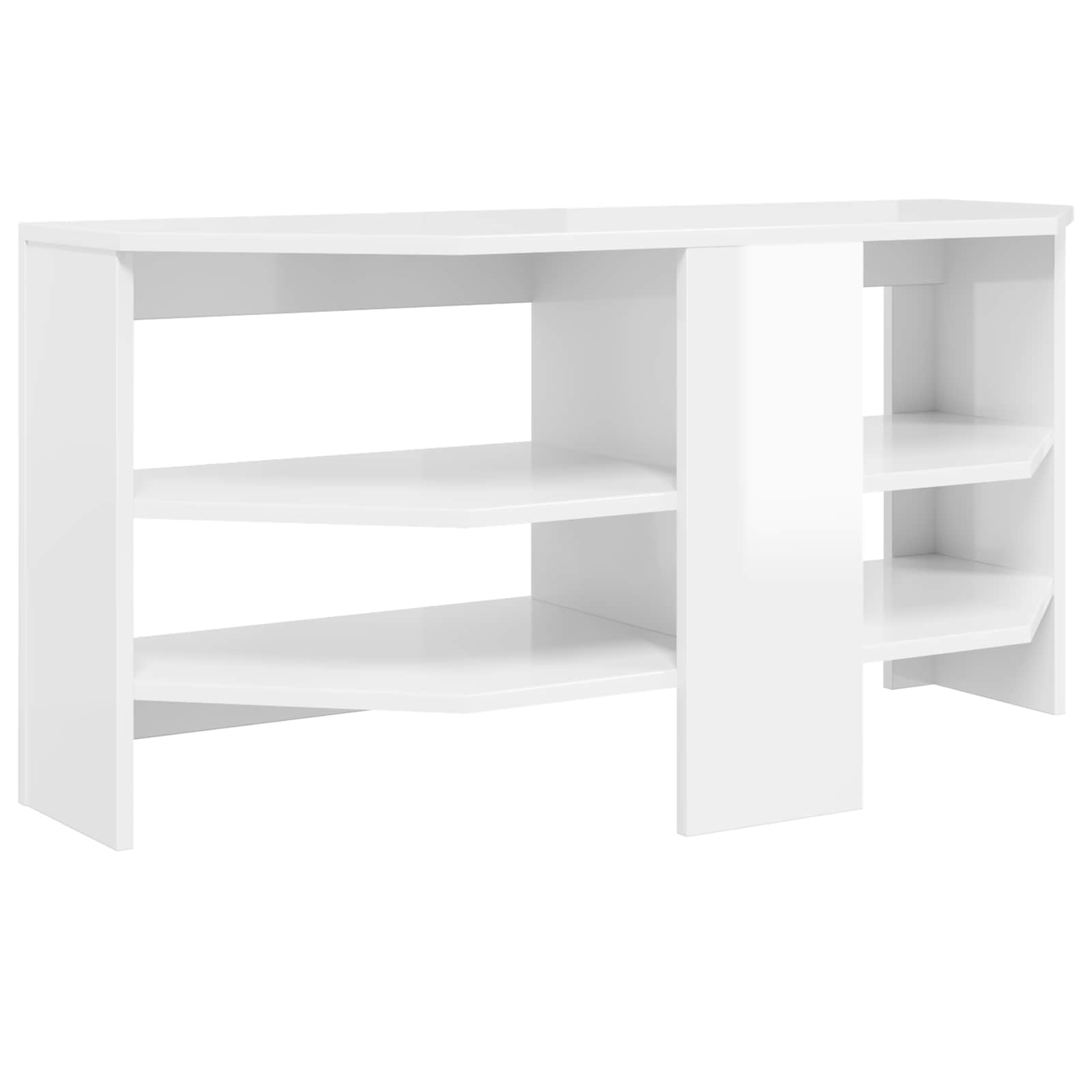 Rohováskříňnatv 102 X 40,5 X 45 Cm Vysoce Lesklá Bílá