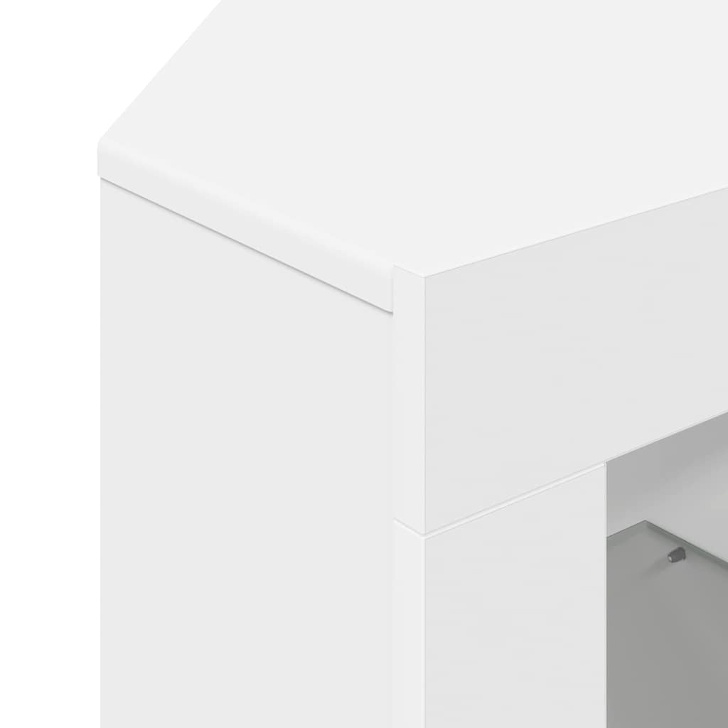 Rohový Led Tv Stojan 100X40X68Cm Bílá Kompozitní Dřevo
