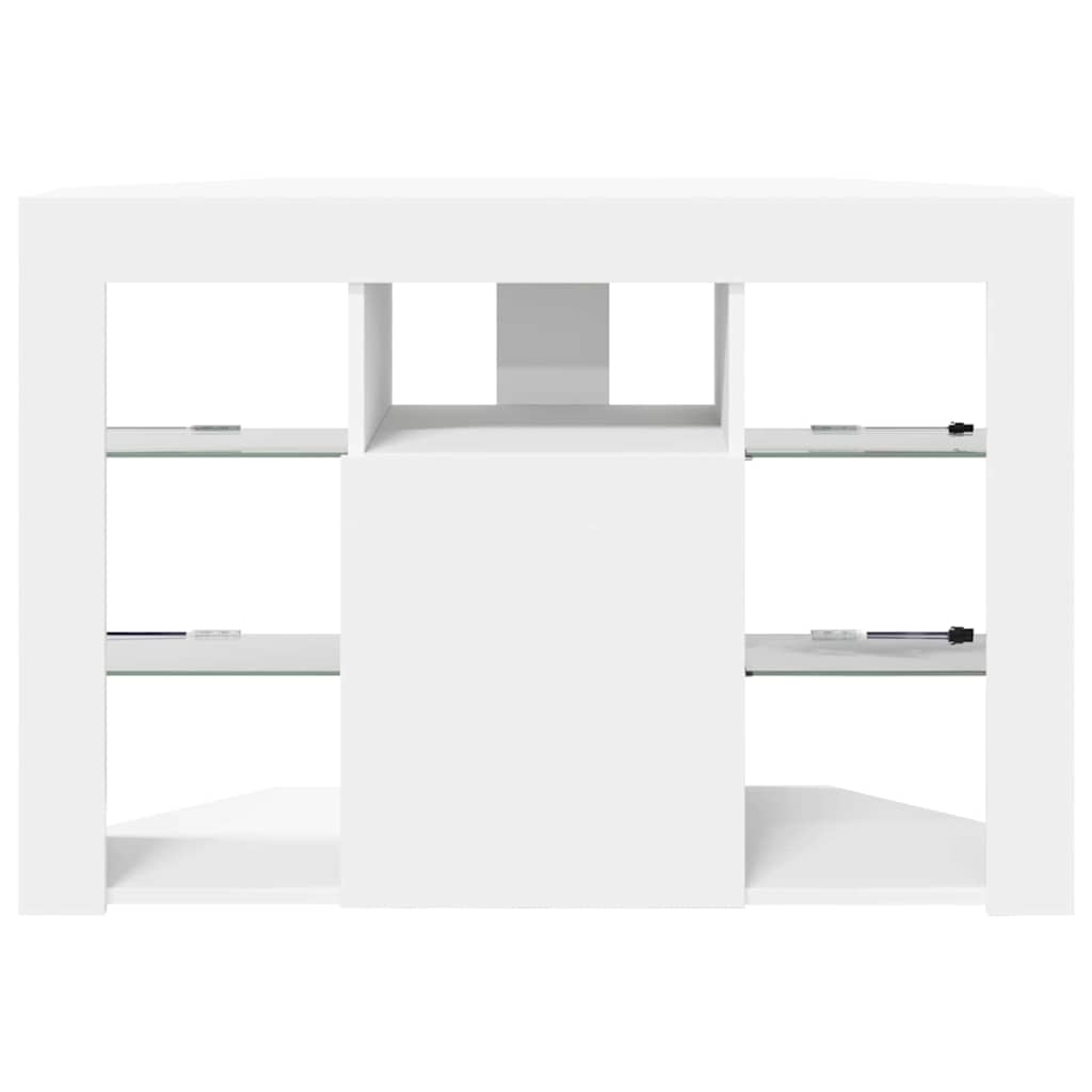 Rohový Led Tv Stojan 100X40X68Cm Bílá Kompozitní Dřevo
