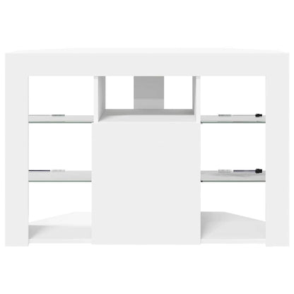 Rohový Led Tv Stojan 100X40X68Cm Bílá Kompozitní Dřevo