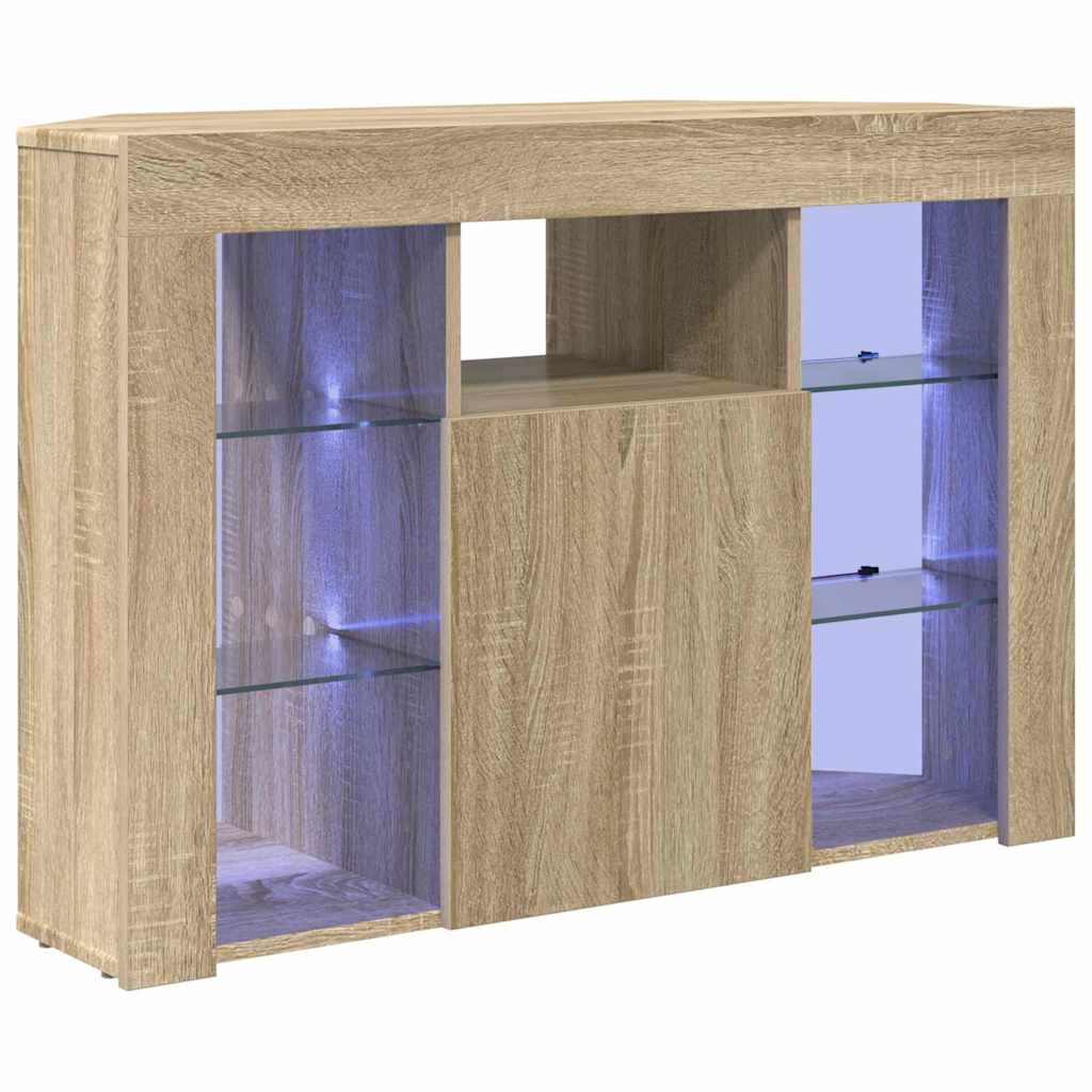 Rohový Led Tv Stojan 100X40X68Cm Sonoma Dub Kompozitní Dřevo