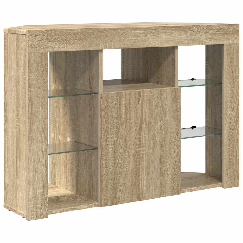 Rohový Led Tv Stojan 100X40X68Cm Sonoma Dub Kompozitní Dřevo