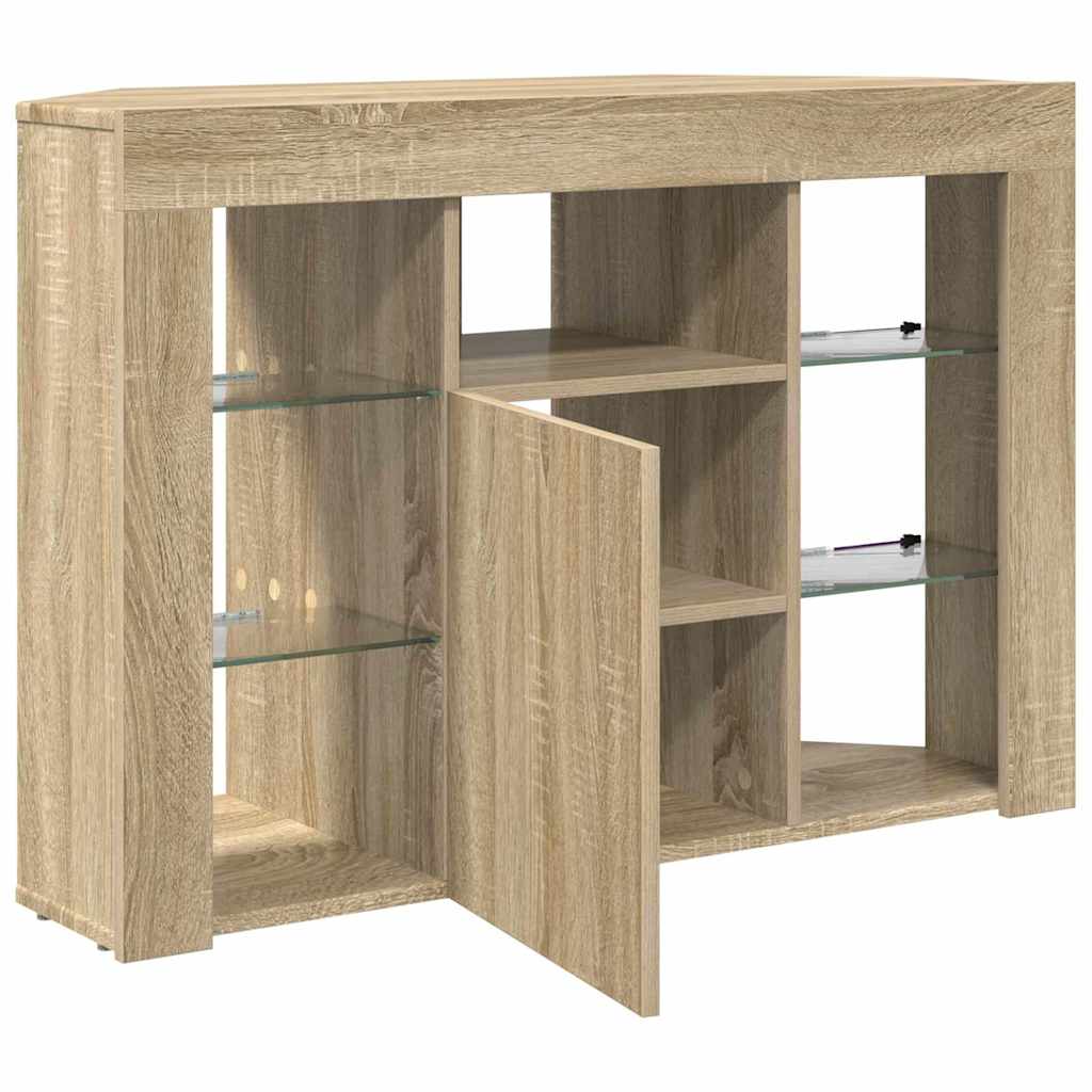 Rohový Led Tv Stojan 100X40X68Cm Sonoma Dub Kompozitní Dřevo