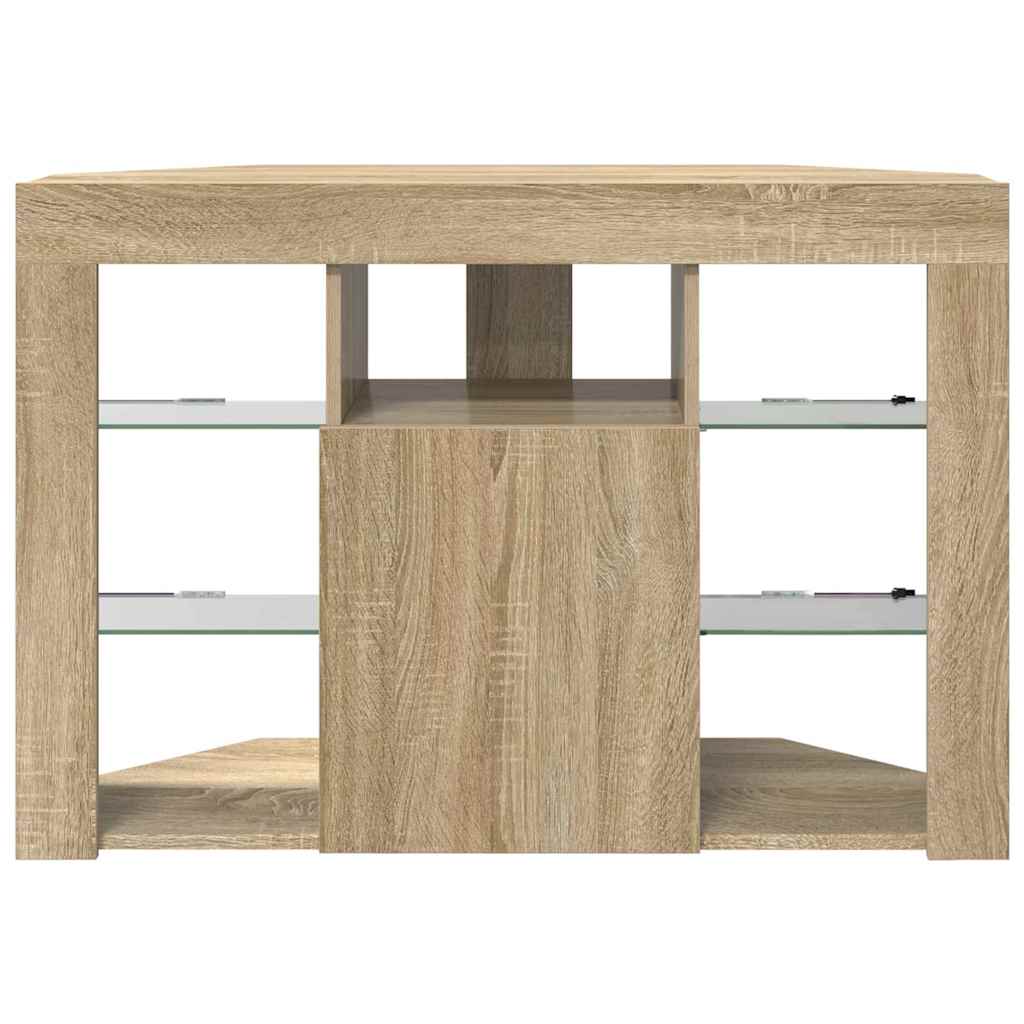 Rohový Led Tv Stojan 100X40X68Cm Sonoma Dub Kompozitní Dřevo