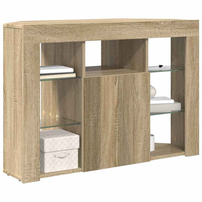 Rohový Led Tv Stojan 100X40X68Cm Sonoma Dub Kompozitní Dřevo