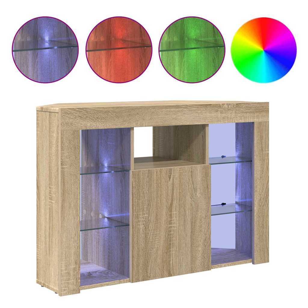 Rohový Led Tv Stojan 100X40X68Cm Sonoma Dub Kompozitní Dřevo