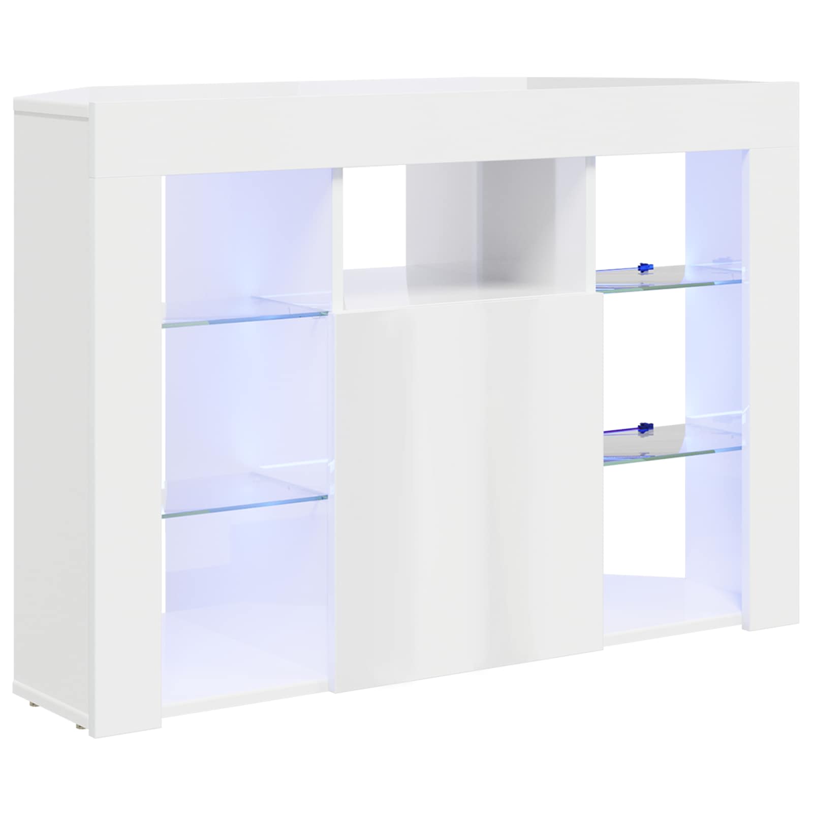 Rohový Led Tv Stojan 100X40X68Cm Vysoce Lesklá Bílá
