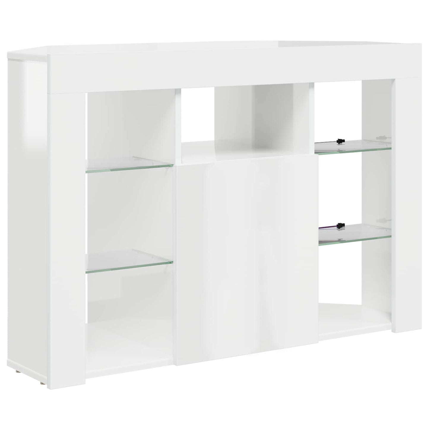 Rohový Led Tv Stojan 100X40X68Cm Vysoce Lesklá Bílá