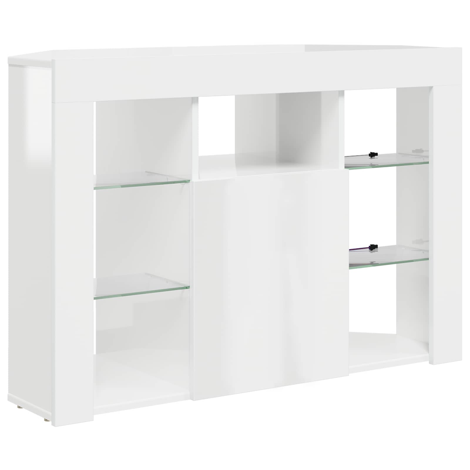 Rohový Led Tv Stojan 100X40X68Cm Vysoce Lesklá Bílá