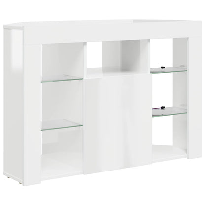 Rohový Led Tv Stojan 100X40X68Cm Vysoce Lesklá Bílá