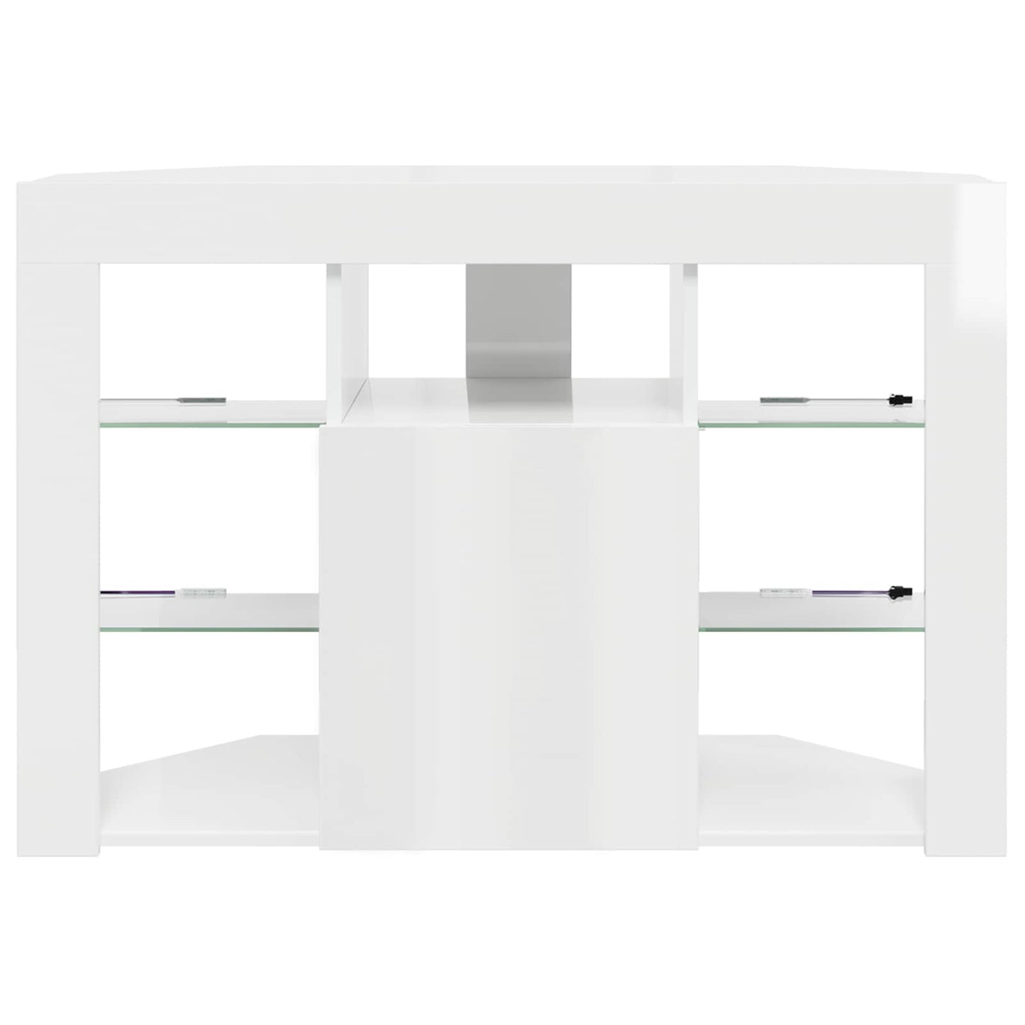 Rohový Led Tv Stojan 100X40X68Cm Vysoce Lesklá Bílá