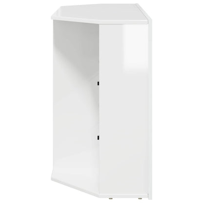 Rohový Led Tv Stojan 100X40X68Cm Vysoce Lesklá Bílá