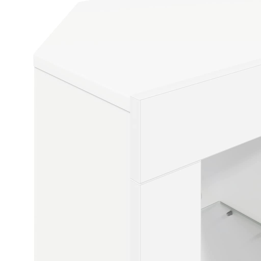 Rohový Led Tv Stojan 100 X 40 X 50 Cm Bílá Kompozitní Dřevo