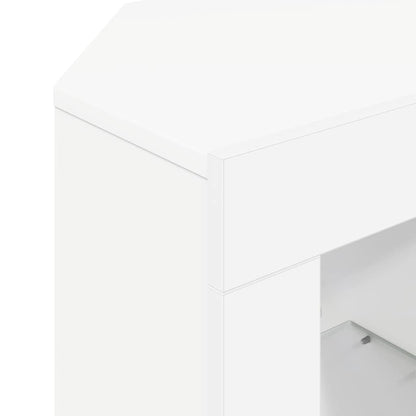 Rohový Led Tv Stojan 100 X 40 X 50 Cm Bílá Kompozitní Dřevo