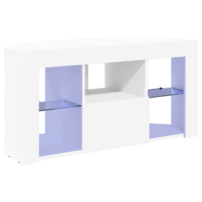 Rohový Led Tv Stojan 100 X 40 X 50 Cm Bílá Kompozitní Dřevo